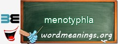 WordMeaning blackboard for menotyphla
